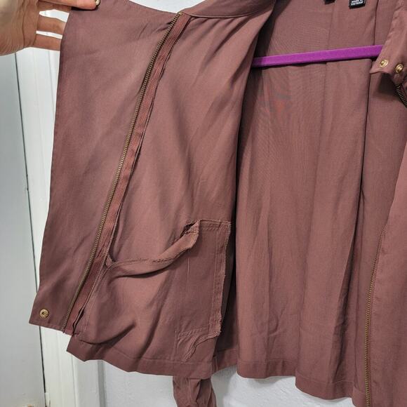 Hyfve Lightweight Jacket Small Tencel Assymetric Soft Purple Brown 553 - Picture 7 of 12